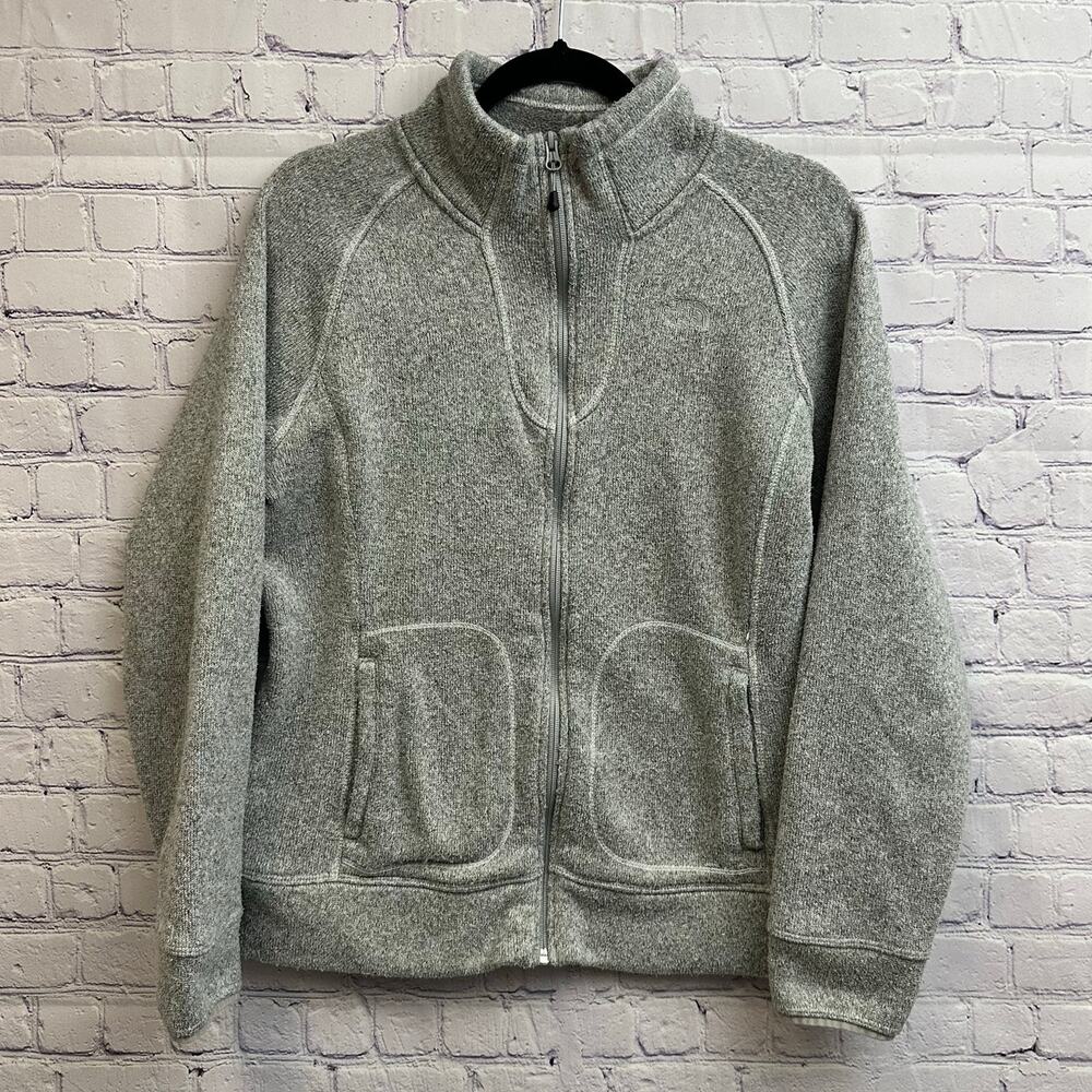 The North Face Women's Gray Full Zip Fleece Jacket Size Medium - Picture 1 of 8
